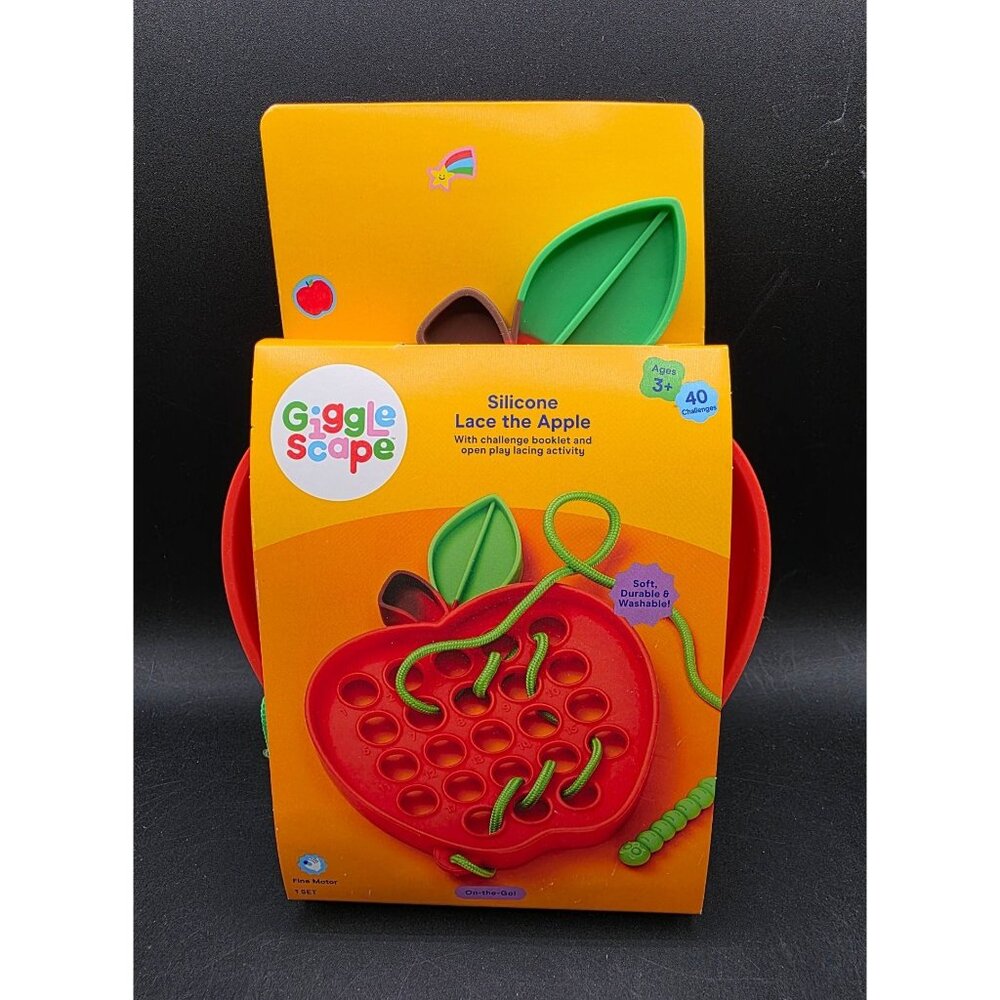 GiggleScape Silicone Lace The Apple Educational Toy Ages 3+ Fun Fine Motor Activ
